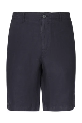 Linneshorts med fickor