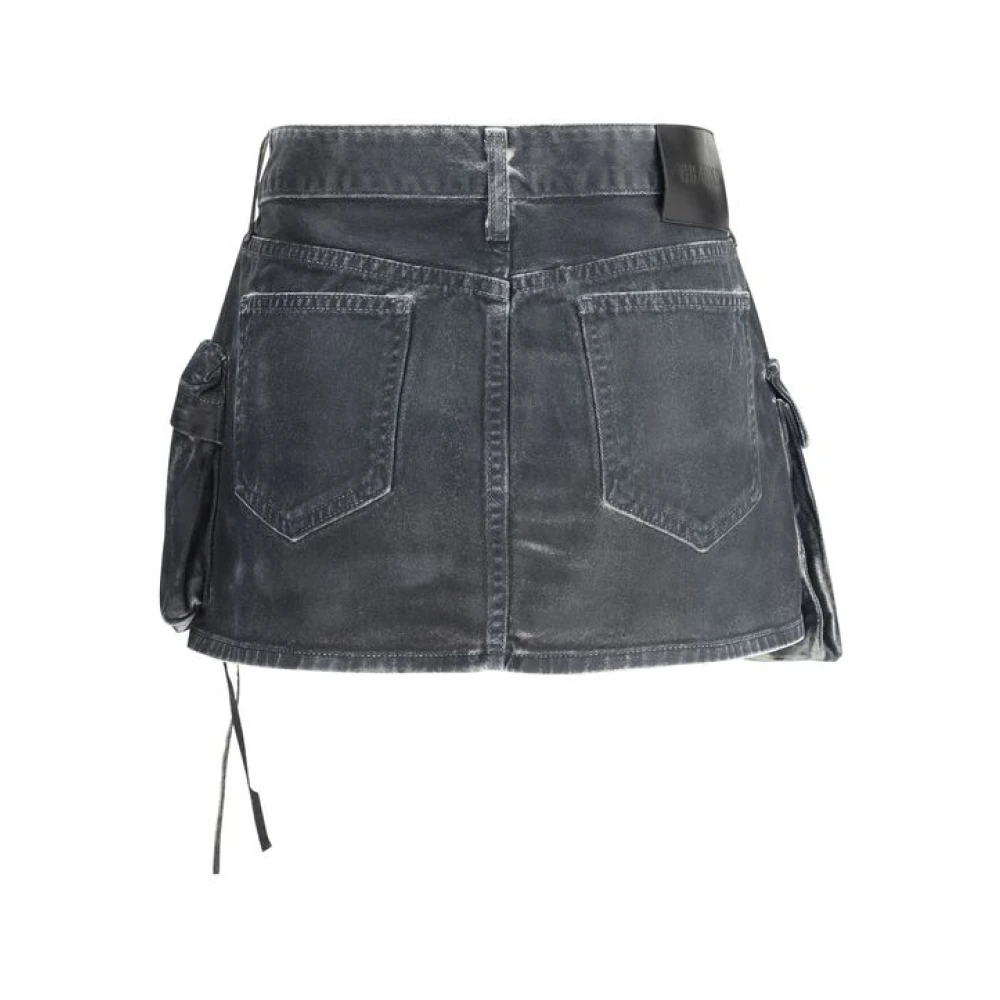 The Attico Cargo Mini Rok Black Dames
