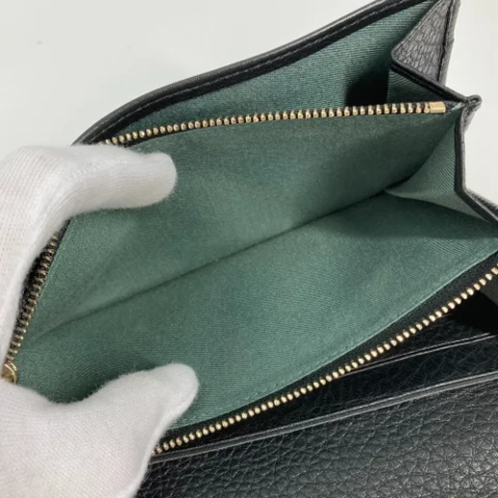 Bvlgari Vintage Pre-owned Leather wallets Black Dames