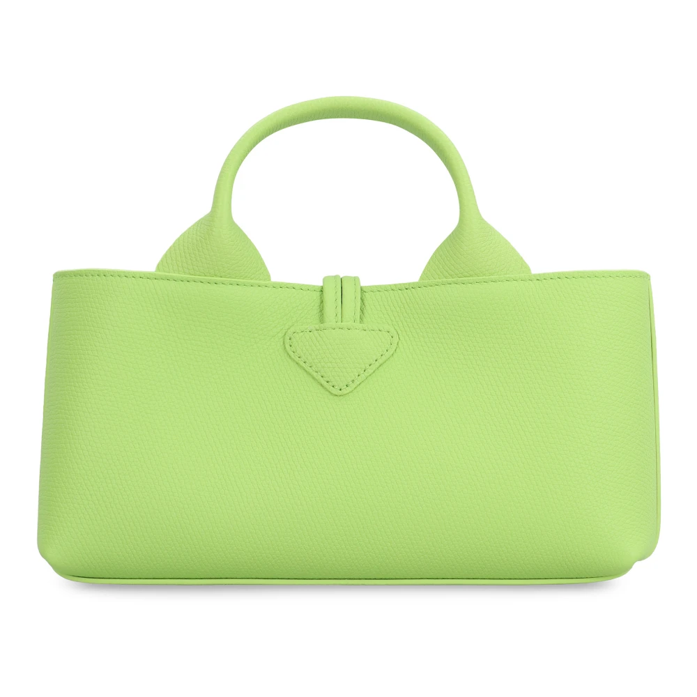 Longchamp Korrelige Leren Handtas met Antler Sluiting Green Dames