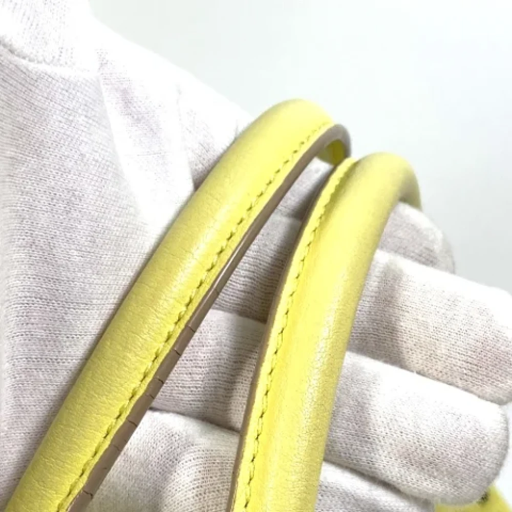 Celine Vintage Pre-owned Leather shoulder-bags Yellow Dames