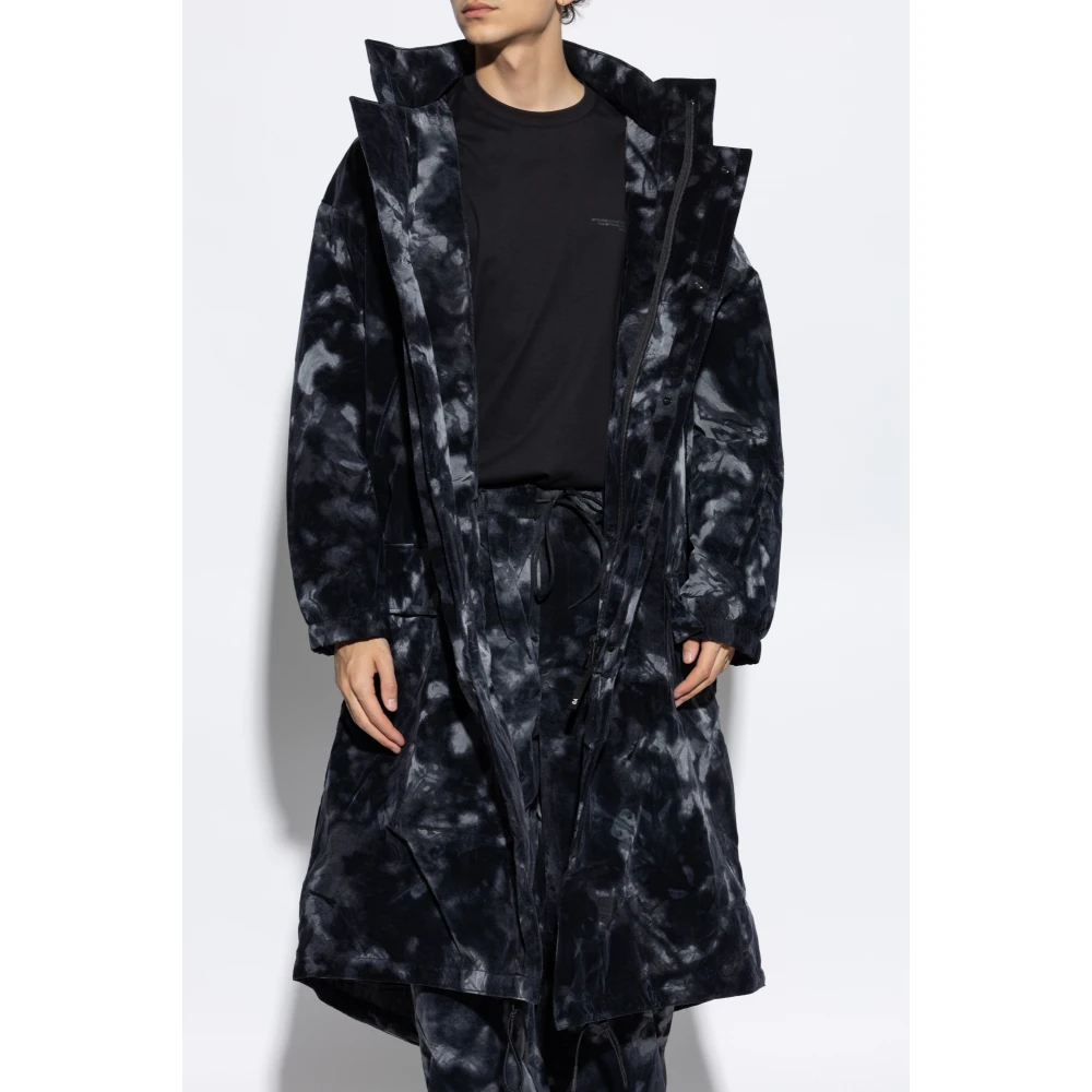 Y-3 Parka met fluwelen afwerking Black Heren