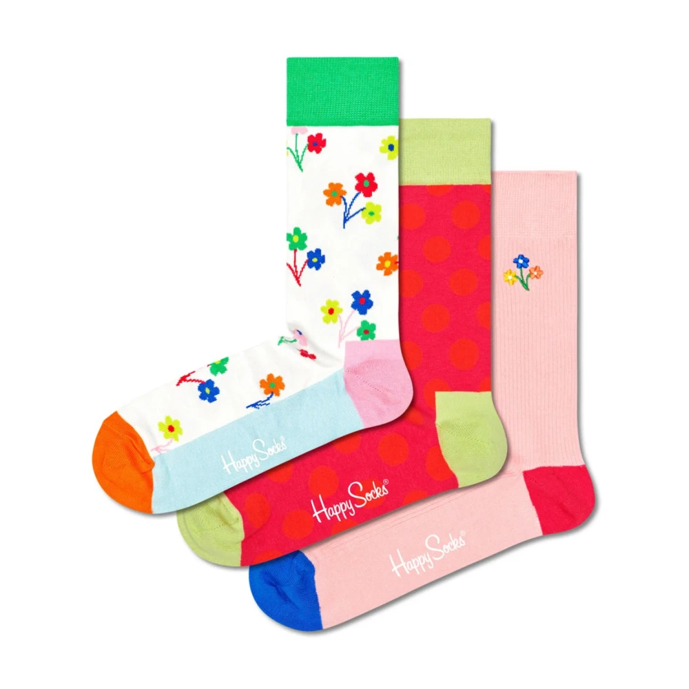 Happy Socks Set van 3 Sokken met Motieven Multicolor Dames