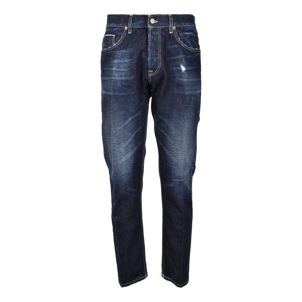 Dondup Heren Carrot Fit Jeans Lage Taille Gemaakt in Italië Blue Heren