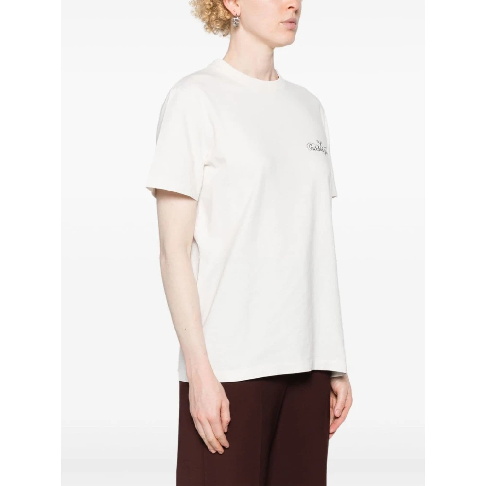 Golden Goose Nero Aw24 T-Shirt Cotton Logo White Dames