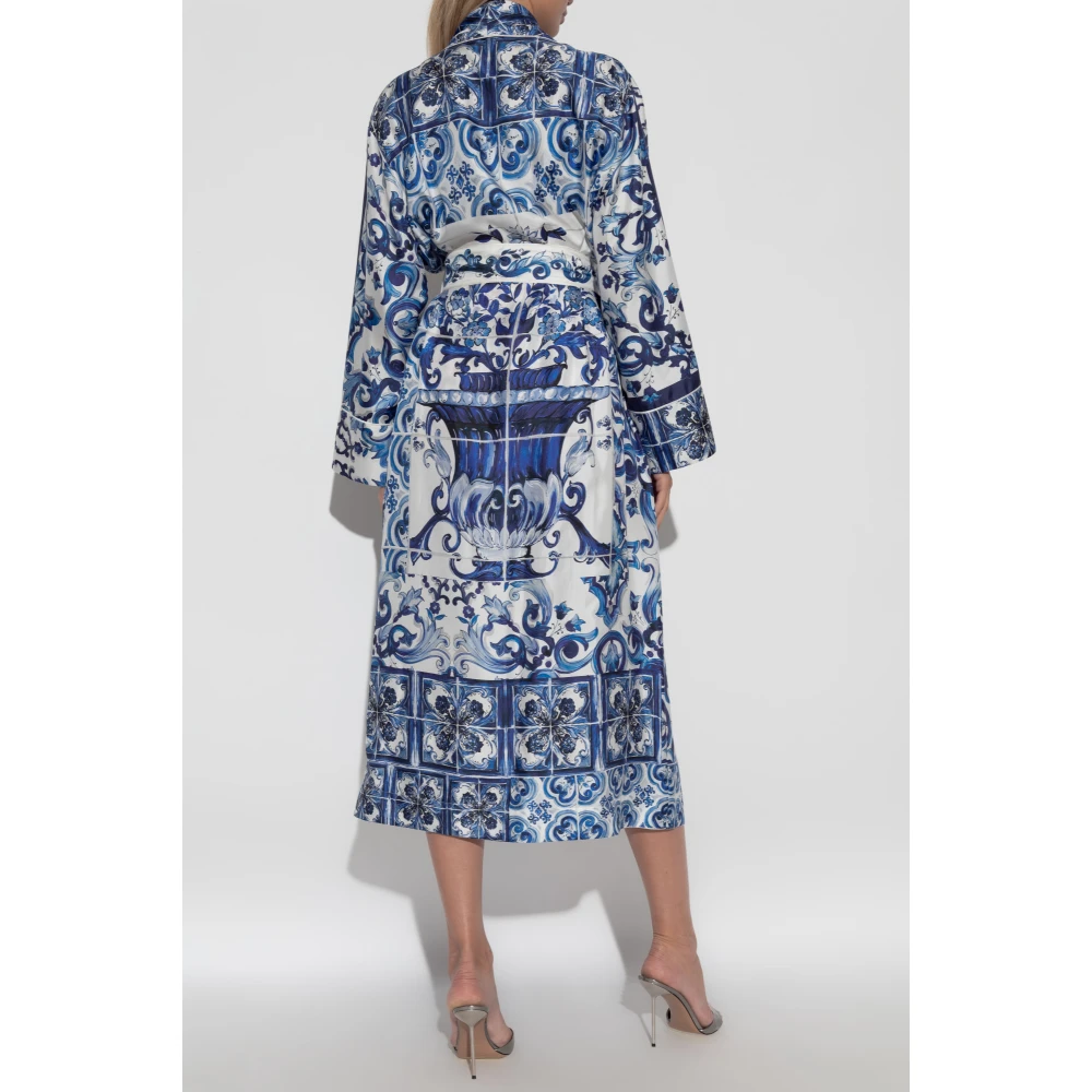 Dolce & Gabbana Zijden kimono Blue Dames