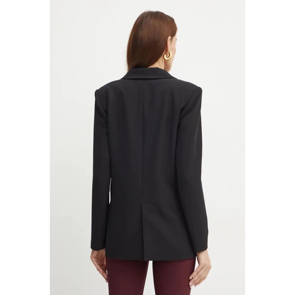 PATRIZIA PEPE Essentiële Twee-Knoop Blazer Black Dames