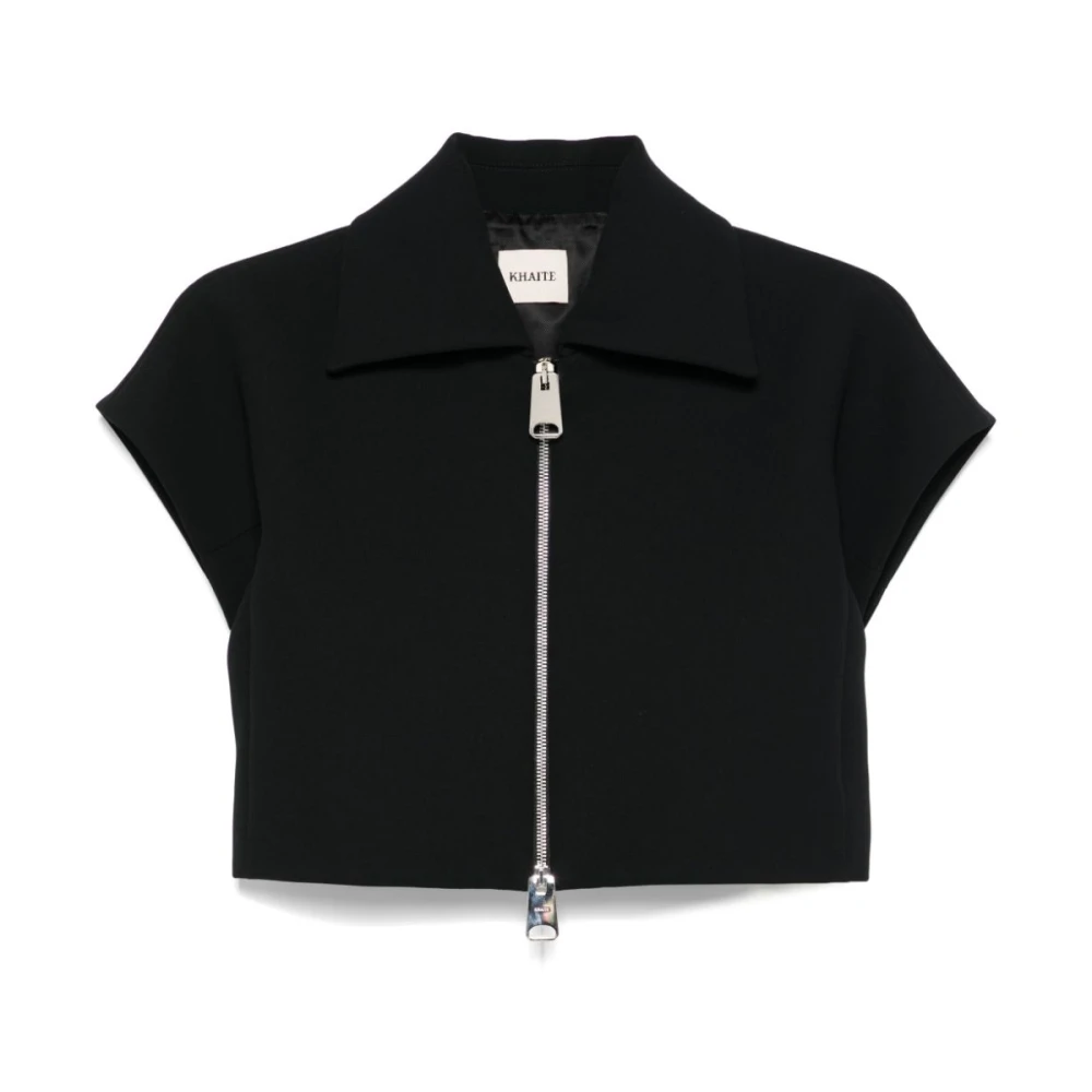 Khaite Zwarte Robin Top Black Dames
