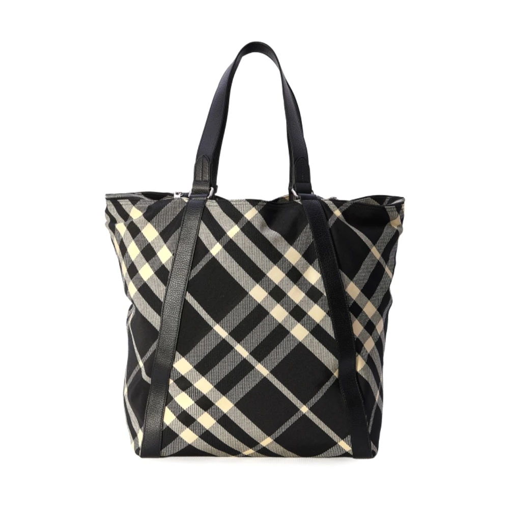 Burberry Stijlvolle Leren Tas voor Dagelijks Gebruik Black Dames