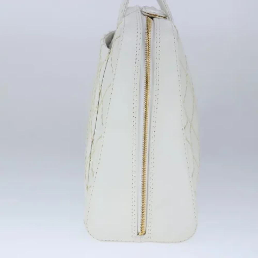 Chanel Vintage Pre-owned Leather handbags White Dames