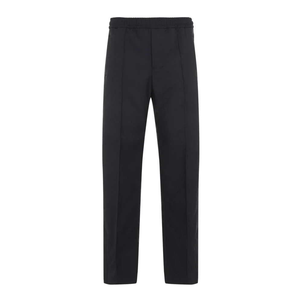 Gucci Blauwe Broek met Jacquard GG Logo Blue Heren