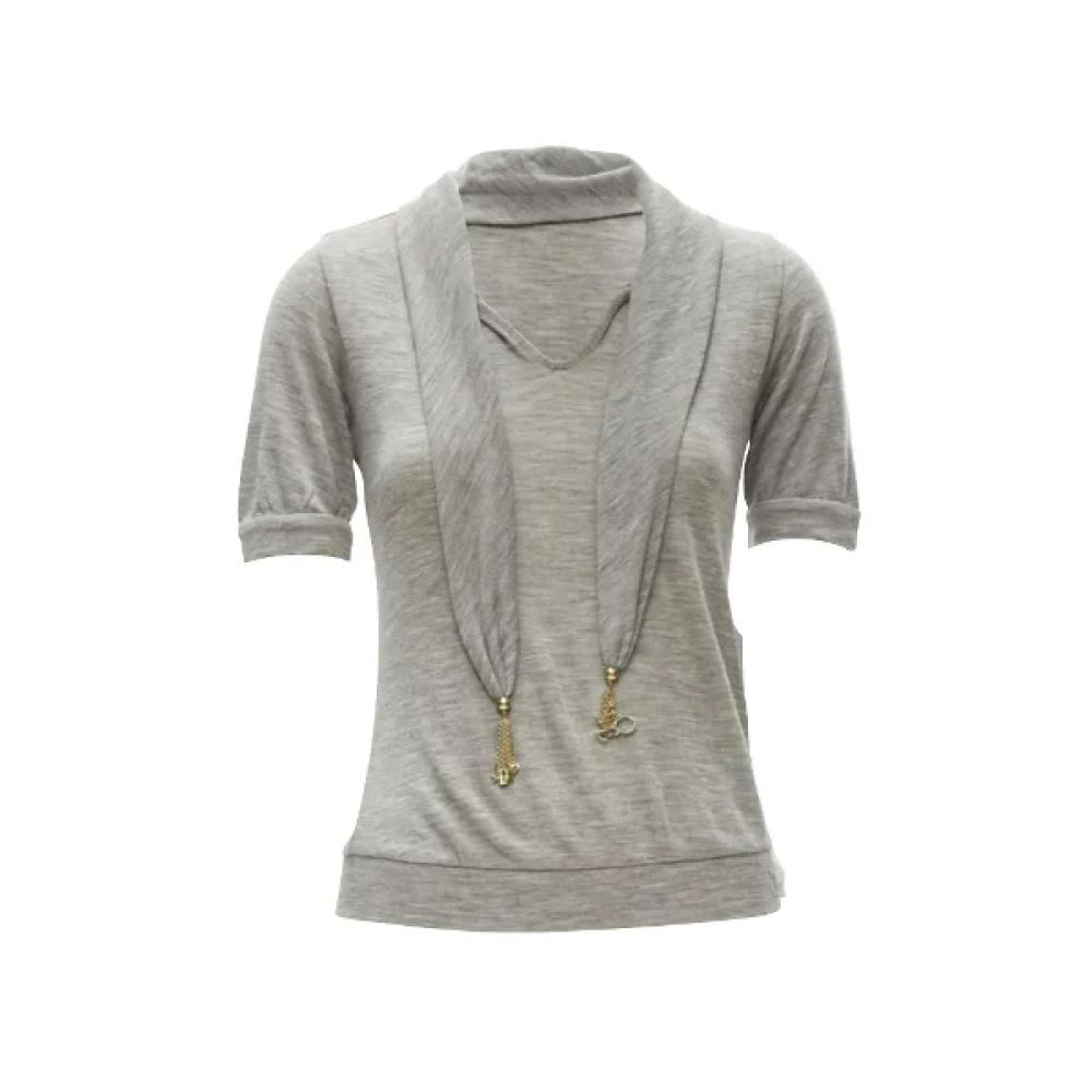 Louis Vuitton Vintage Pre-owned Fabric tops Gray Dames