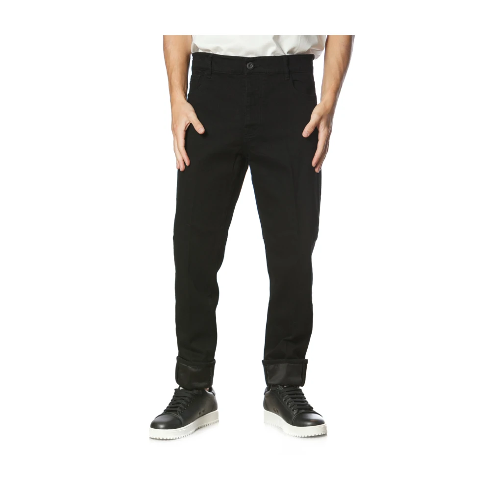 Emporio Armani Slim-fit Cropped Jeans Black Heren