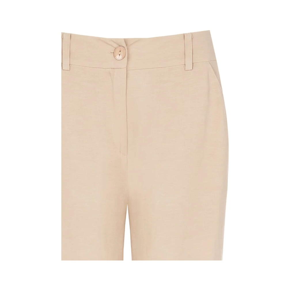 RINASCIMENTO Linnenmix Broek met Zakken Beige Dames