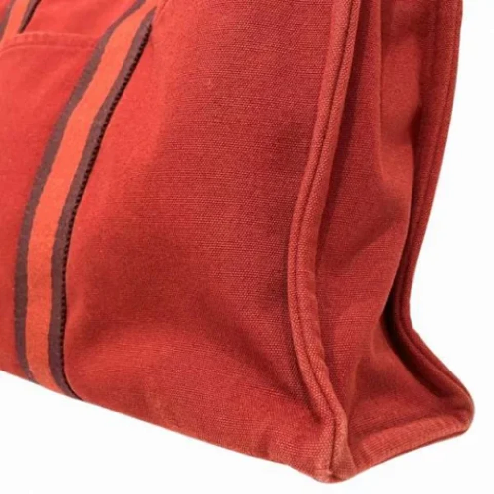 Hermès Vintage Pre-owned Canvas totes Red Dames