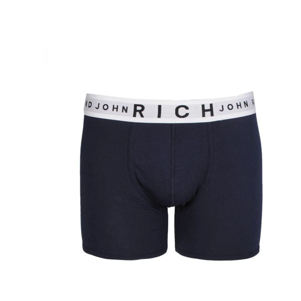 John Richmond 2-Pack Boxershorts met elastische tailleband Blue Heren