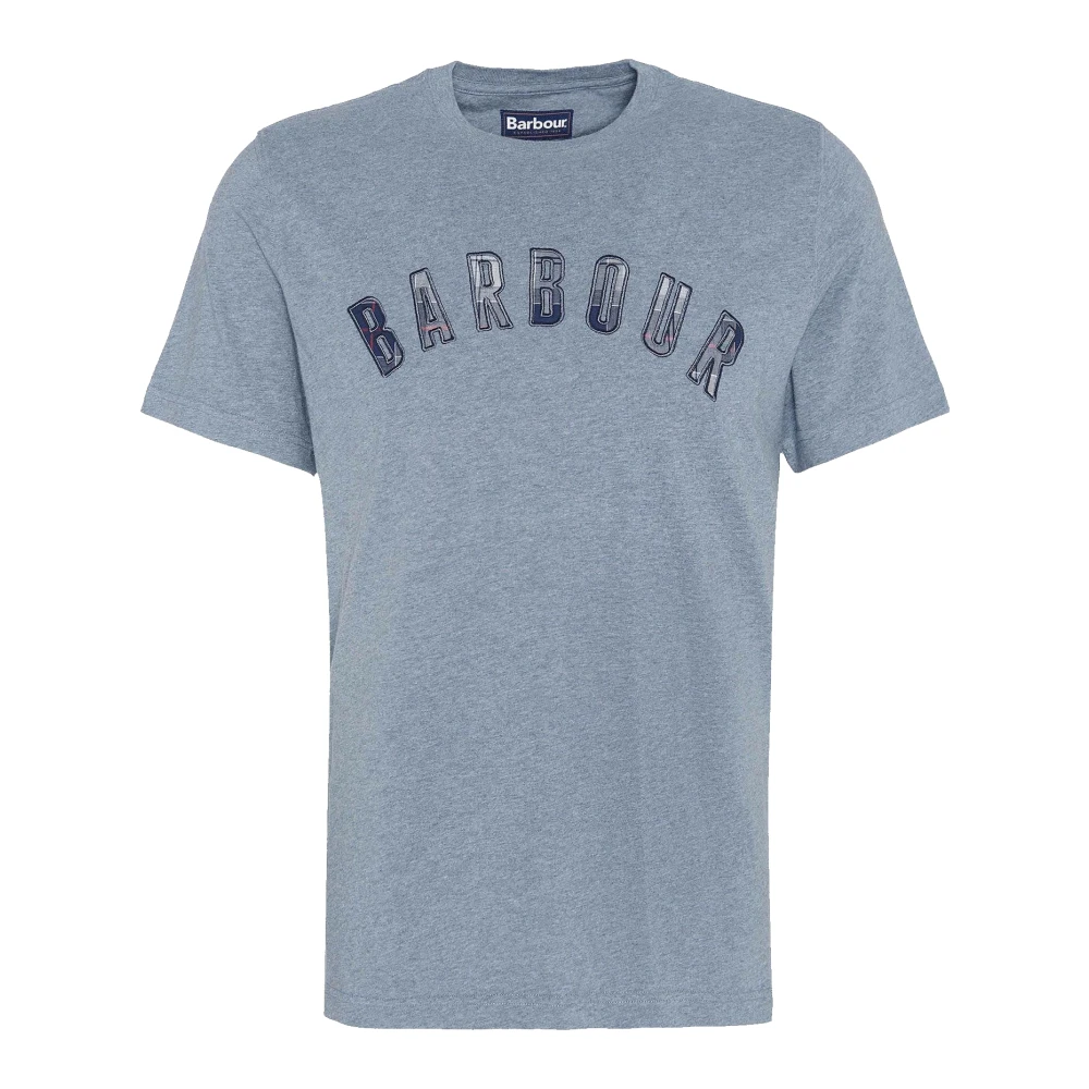 Barbour Tartan Tee Mid Grey Marl Gray Heren