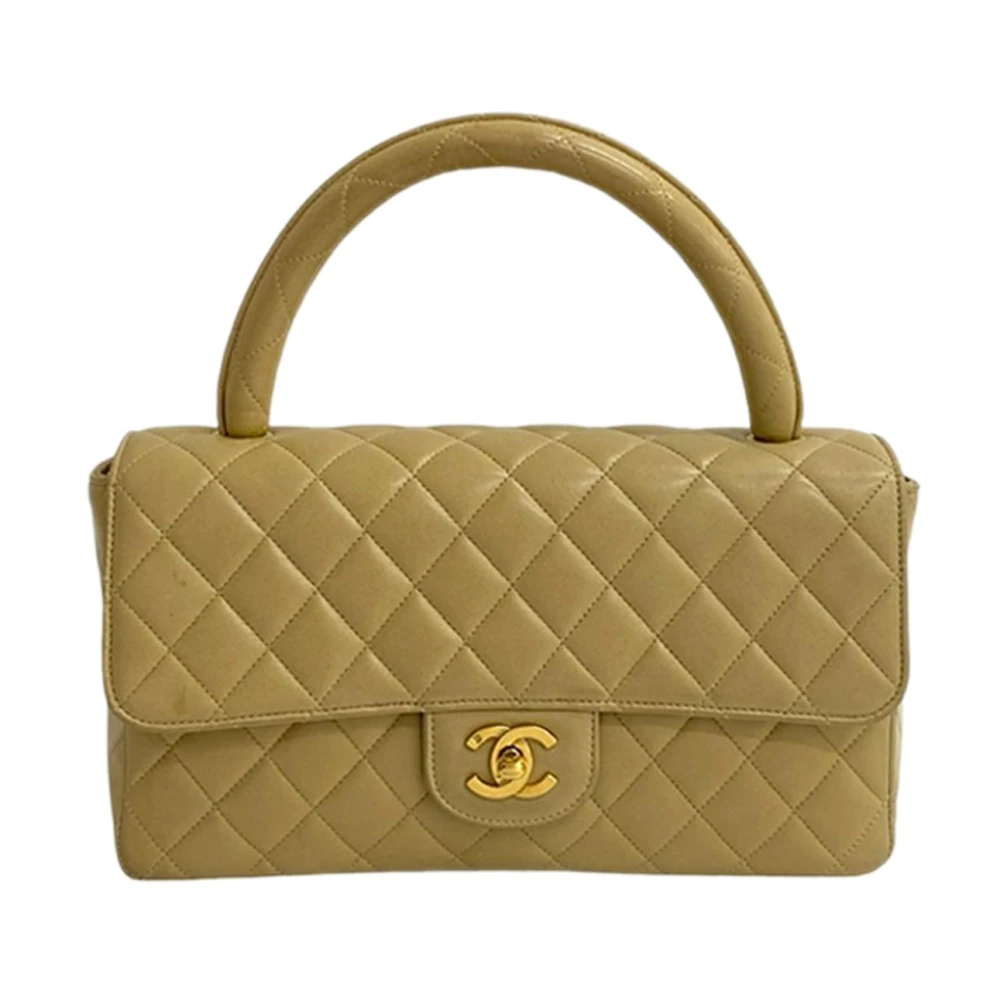 Chanel Vintage Women's Brown Pre-Owned Quilted Handle Bag