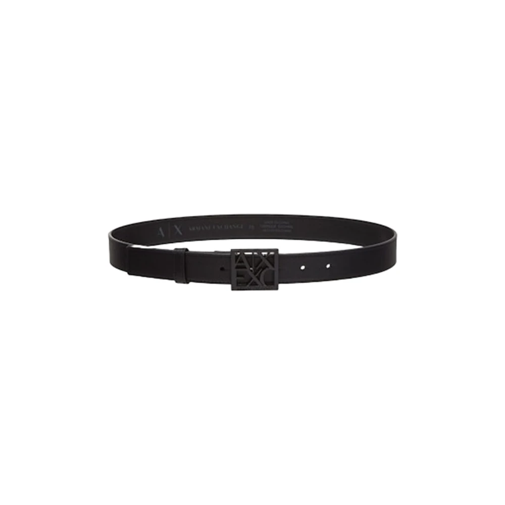 Armani Exchange Zwarte riemen voor sportieve dagkleding Black Dames
