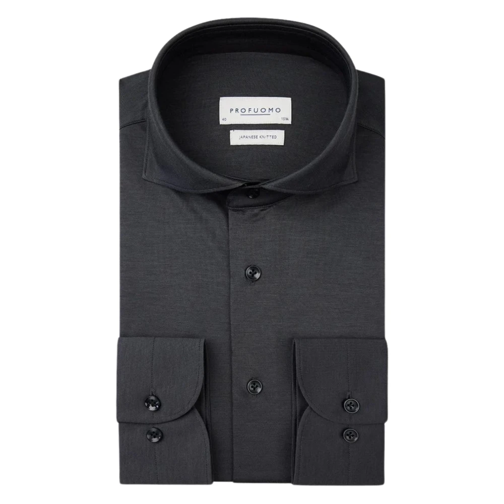 Profuomo Antraciet Overhemd Lange Mouw Gray Heren