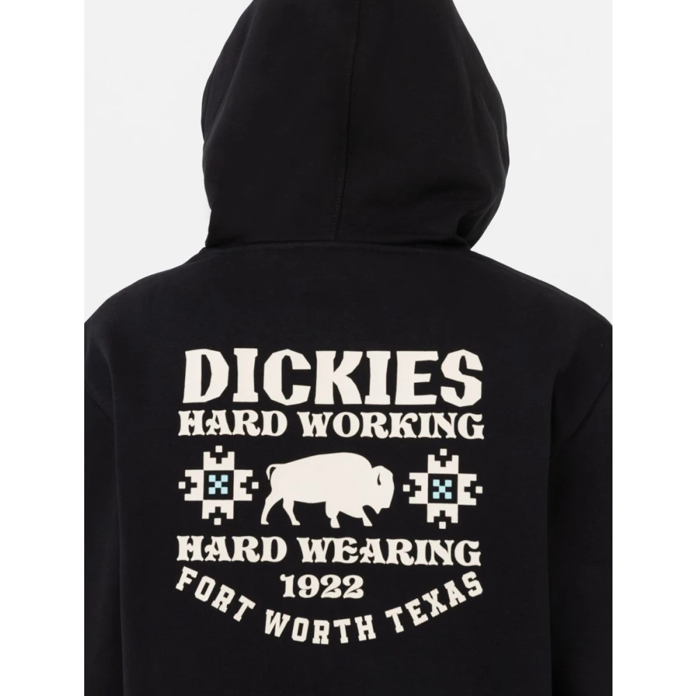 Dickies Zachte Geborstelde Katoenen Hoodie Black Heren
