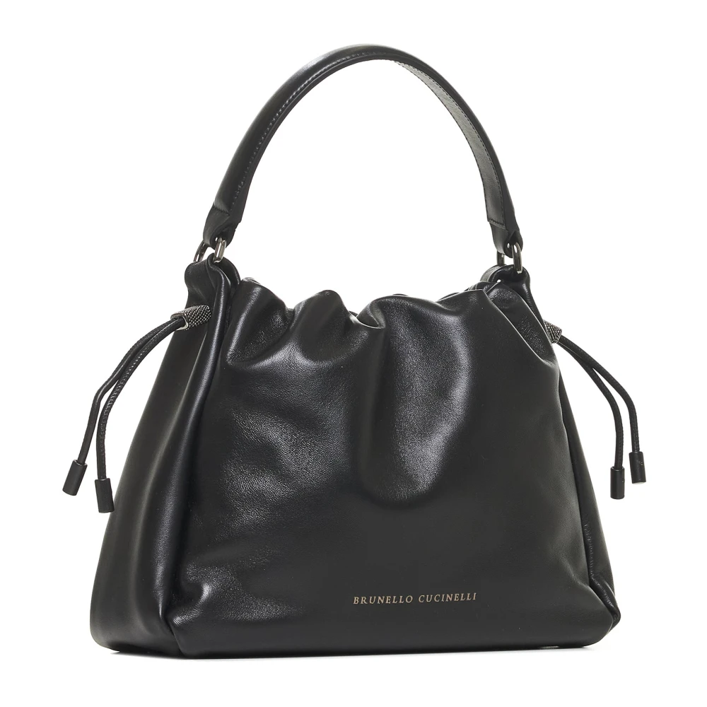 BRUNELLO CUCINELLI Zwarte Schoudertas voor Vrouwen Black Dames