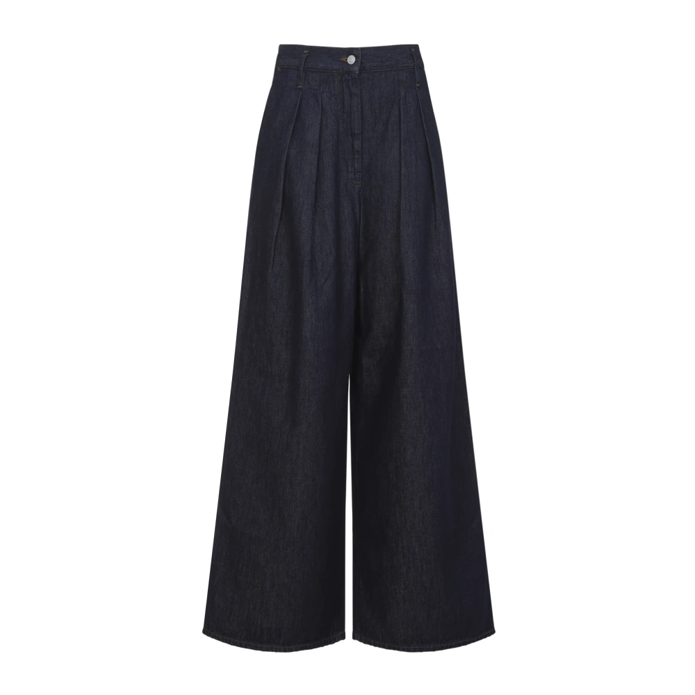 Dries Van Noten Women's Blue Wide Jeans, M, Wide Jeans