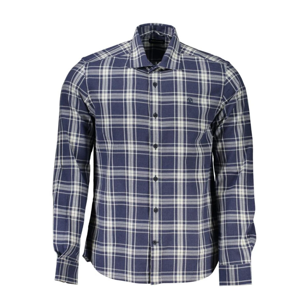North Sails Men's Multicolor Checker Long Sleeve Cotton Shirt With French Collar And Embroidery - Casual Shirts - L - Shirts