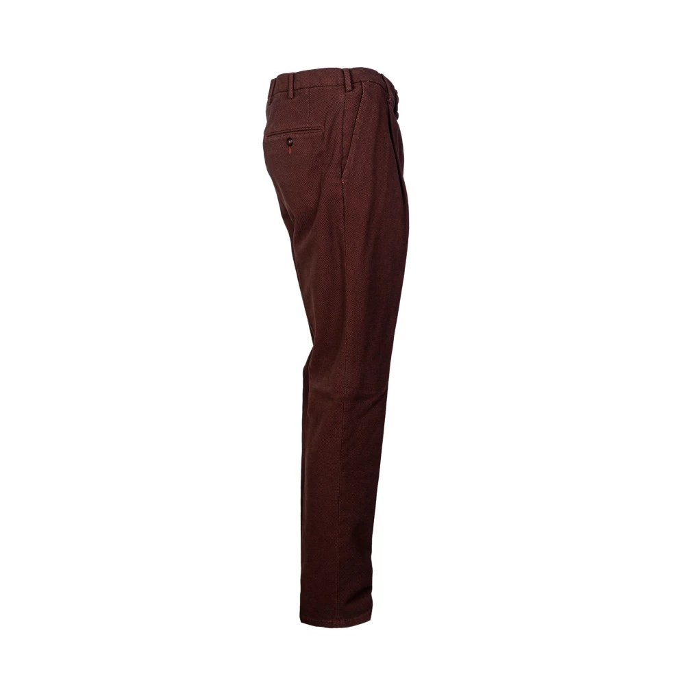 L.b.m. 1911 Heren pantalon met plooien. Regular fit. Gemaakt in Italië. Red Heren