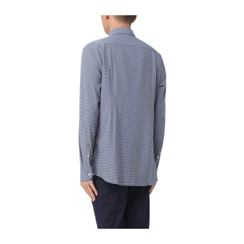 Boss Stijlvol shirt van stretchmateriaal Blue Heren