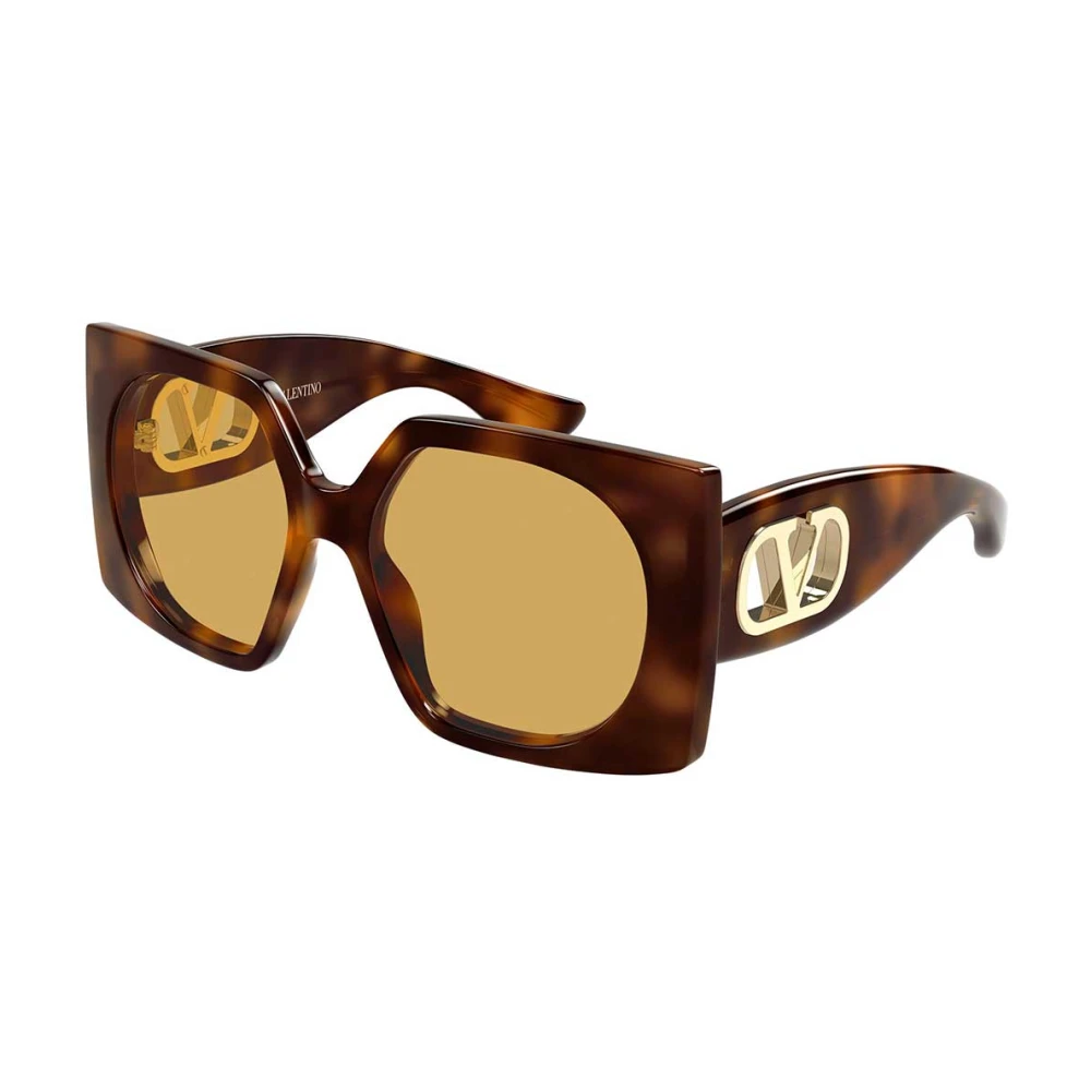 Valentino Unisex Brown Sunglasses, 55 Mm, Square Cat-Eye Sunglasses