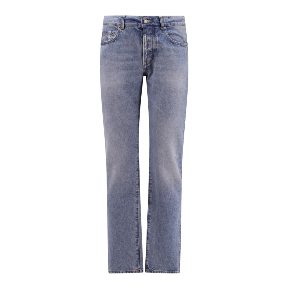 Saint Laurent Button Detailed Slim-Fit Jeans Blue Heren