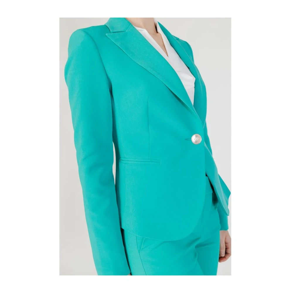 RINASCIMENTO Groene Polyester Blend Pak Jas Green Dames