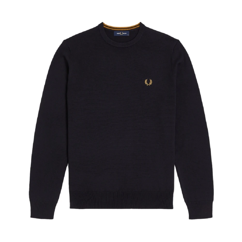 Fred Perry Men's Blue Sweatshirts, 2XL, Classic Crew Neck Jumper