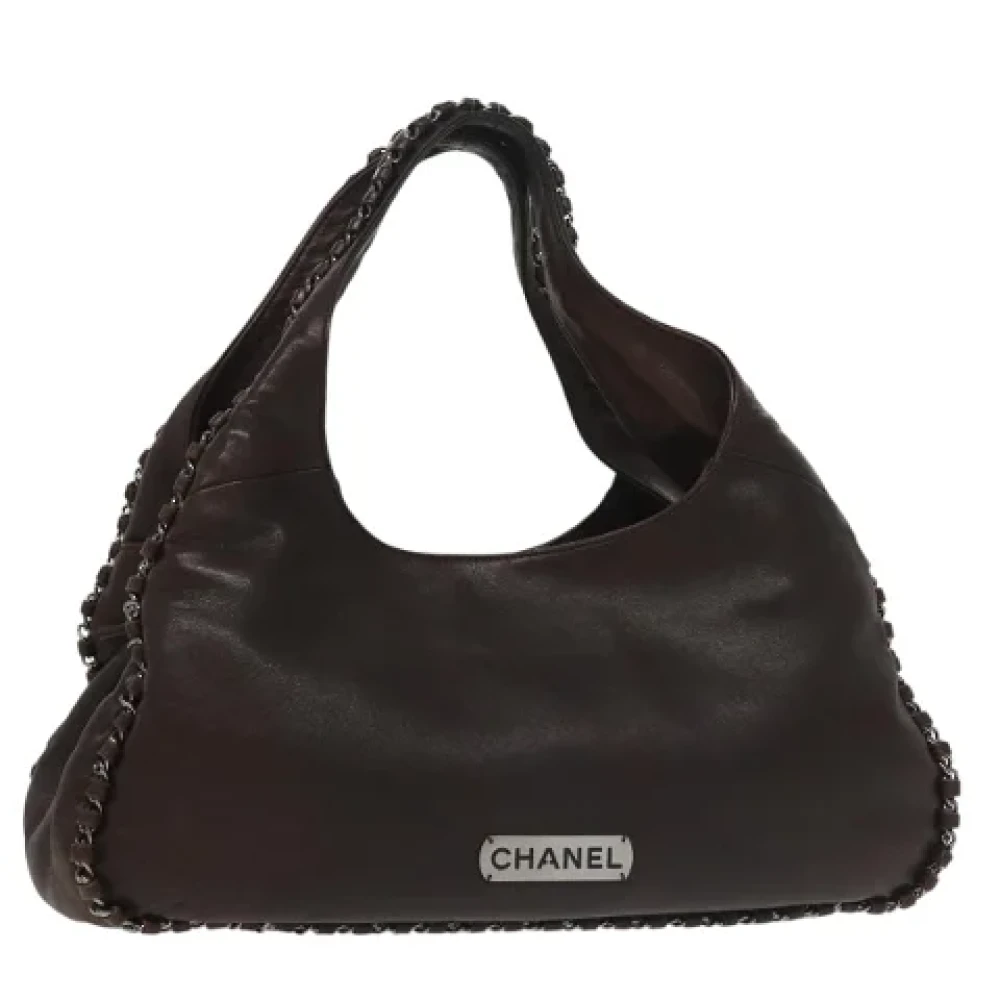 Chanel Vintage Pre-owned Leather handbags Brown Dames