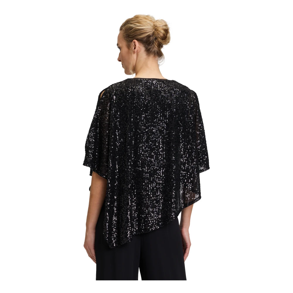 Vera Mont Blouse met pailletten Black Dames
