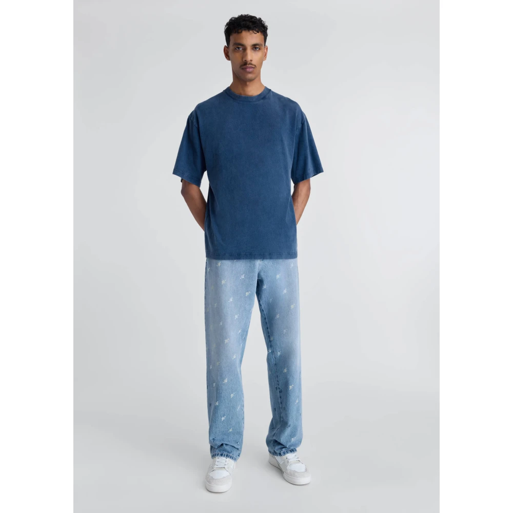 Axel Arigato Typo Zomer T-shirt Blue Heren