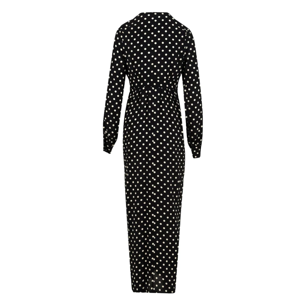 Mar De Margaritas Elegante Bloemen Maxi Jurk Black Dames