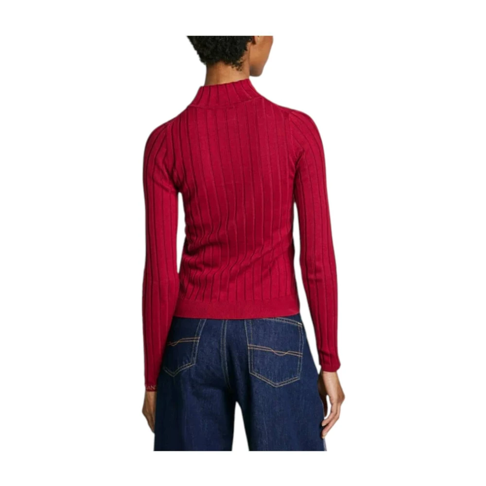 Pepe Jeans Elegant Turtleneck Jersey Red Dames