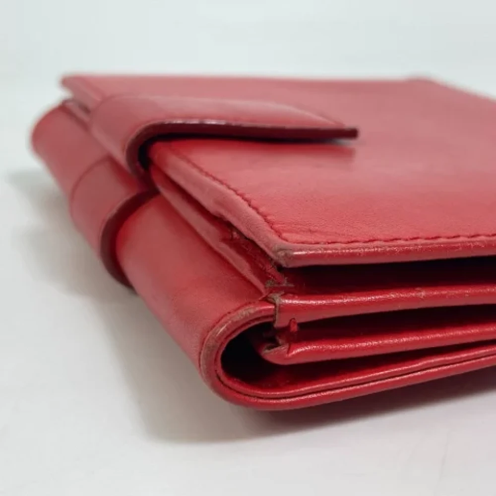 Salvatore Ferragamo Pre-owned Leather wallets Red Dames