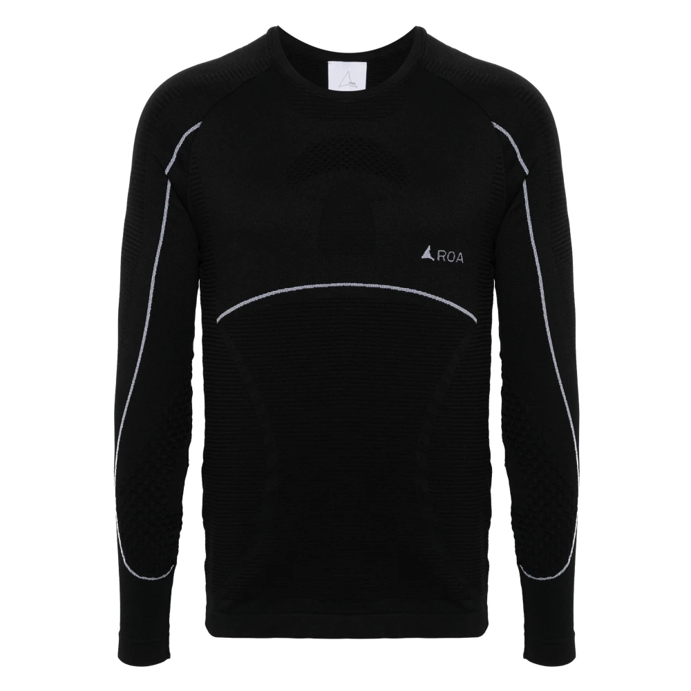 ROA Zwarte Seamless Longsleeve T-shirt Black Heren