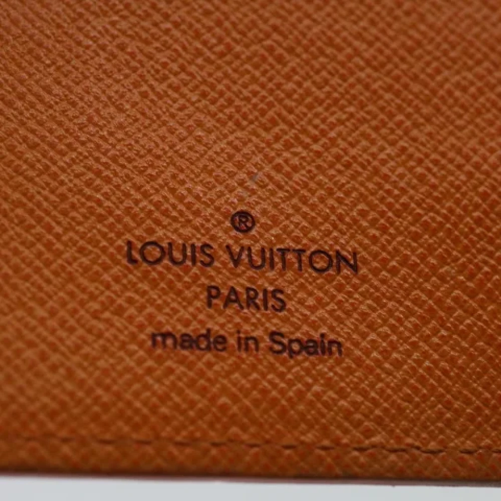 Louis Vuitton Vintage Pre-owned Leather wallets Orange Dames