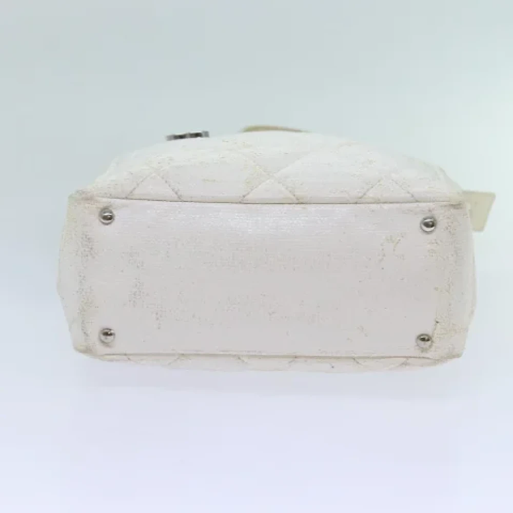 Chanel Vintage Pre-owned Canvas totes White Dames