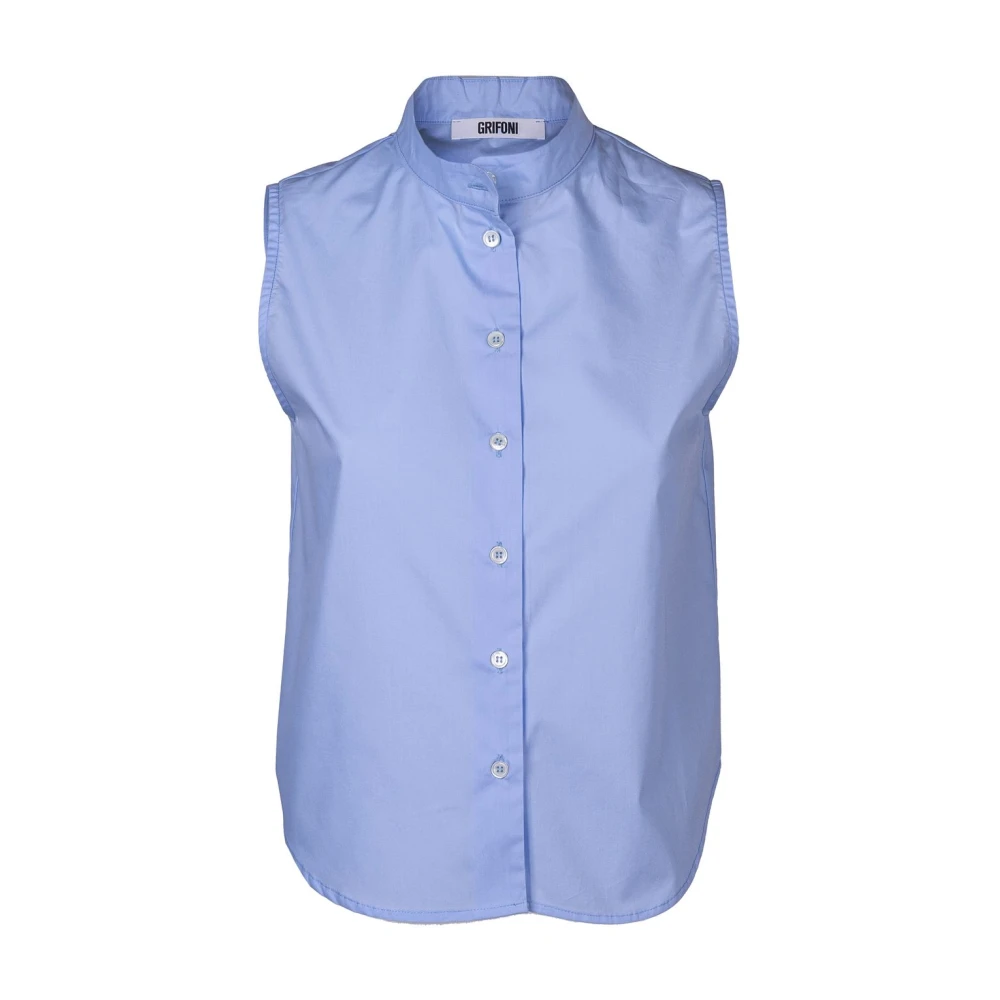 Mauro Grifoni Stijlvolle Overhemden voor Mannen en Vrouwen Blue Dames