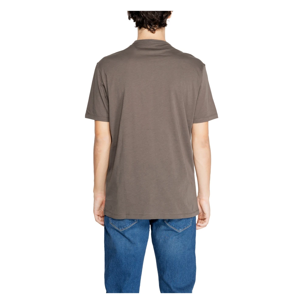 Armani Exchange Bruin Effen Ronde Hals T-shirt Brown Heren