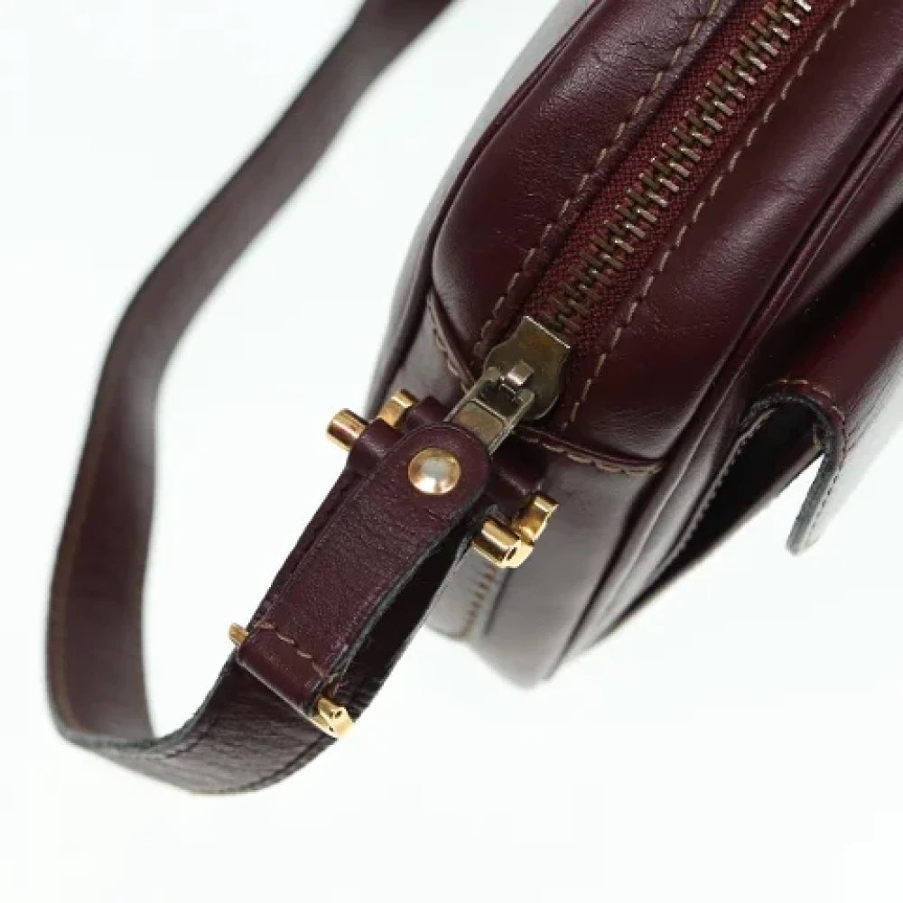 Cartier Vintage Pre-owned Leather shoulder-bags Red Dames