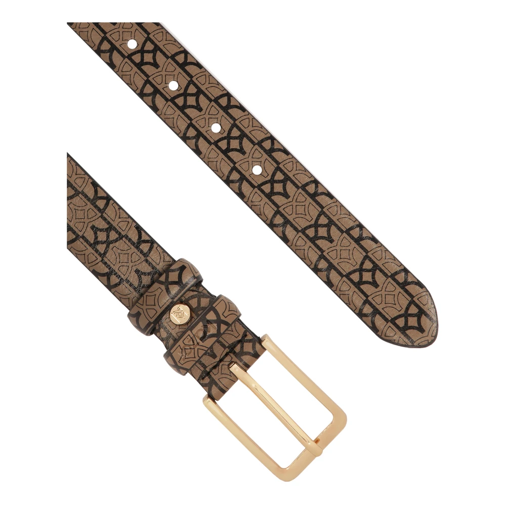Kazar monogram leren riem Beige Dames