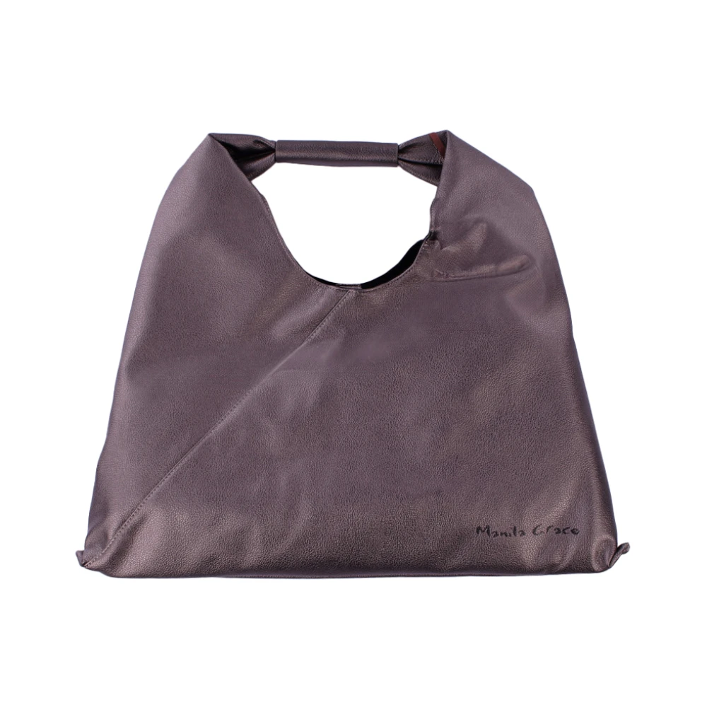 Manila Grace Stijlvol Logo Voorclip Tas Gray Dames