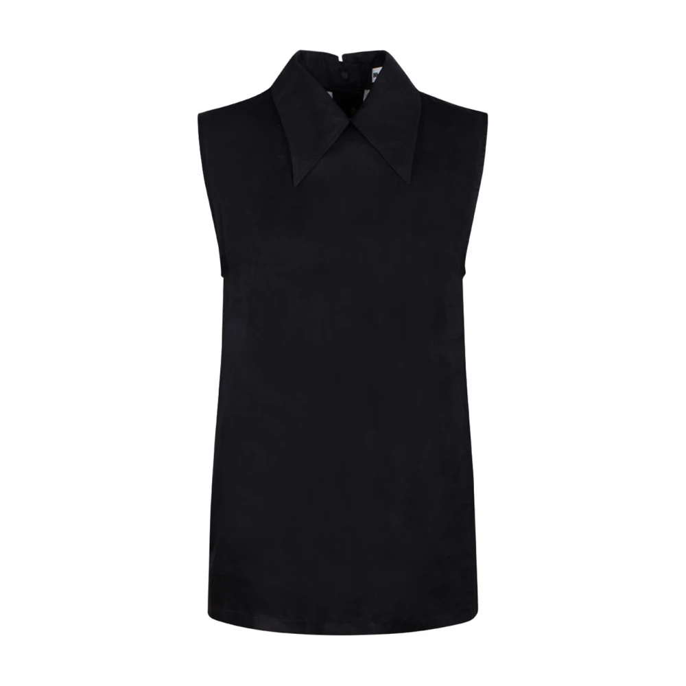 Jil Sander Zwarte mouwloze top Black Dames