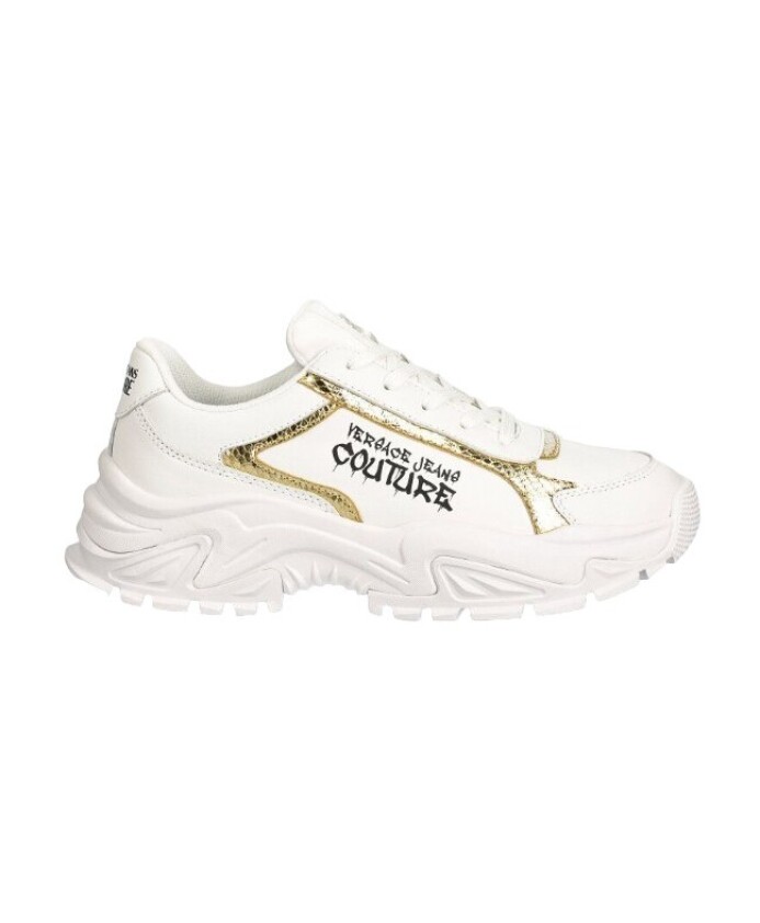sneakers-blanches-et-dorees-avec-logo